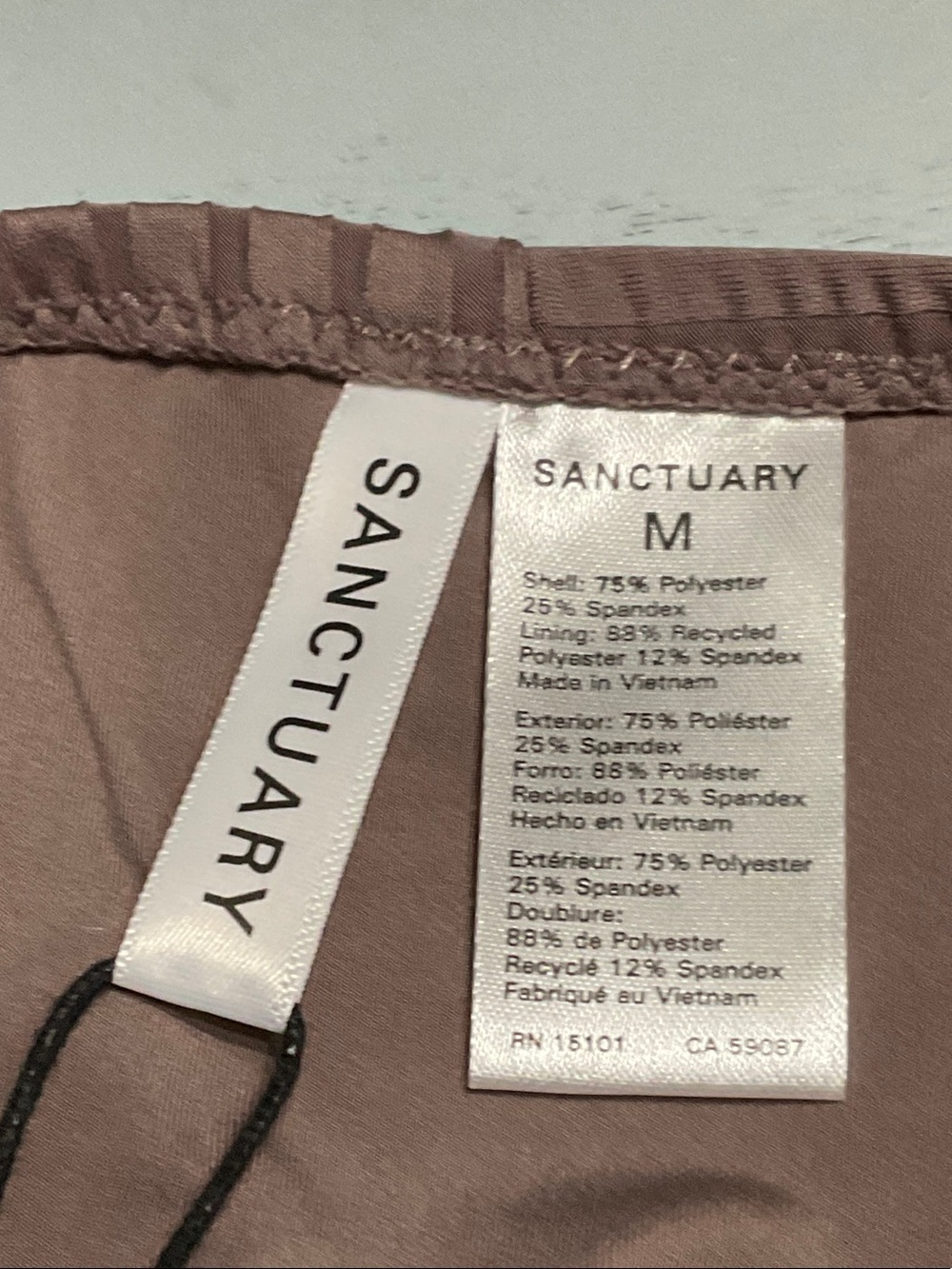 417 - Sanctuary NWT Ribbed High-Leg Bikini Bottom in Brown, Size Medium and Larg - Picture 5 of 6